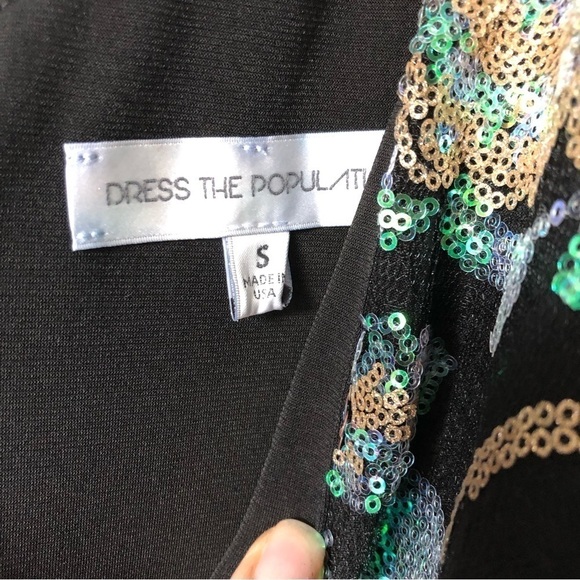 Dress the Population Sequence Bodice Gown Small - Picture 7 of 10